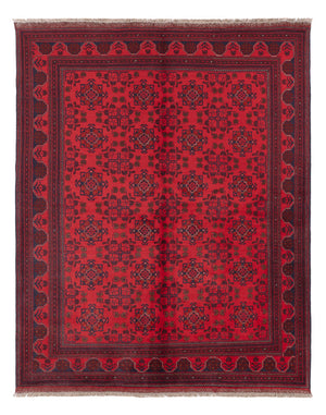 Afghaans tapijt - Kunduz - 223 x 173 cm - rood