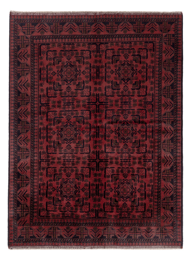 Afghaans tapijt - Kunduz - 197 x 146 cm - rood