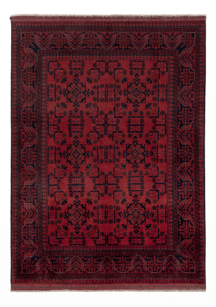 Afghaans tapijt - Kunduz - 205 x 147 cm - rood