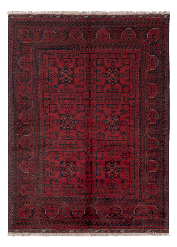 Afghaans tapijt - Kunduz - 200 x 145 cm - rood