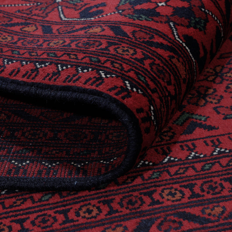 Afghaans tapijt - Kunduz - Koninklijke - 189 x 154 cm - rood