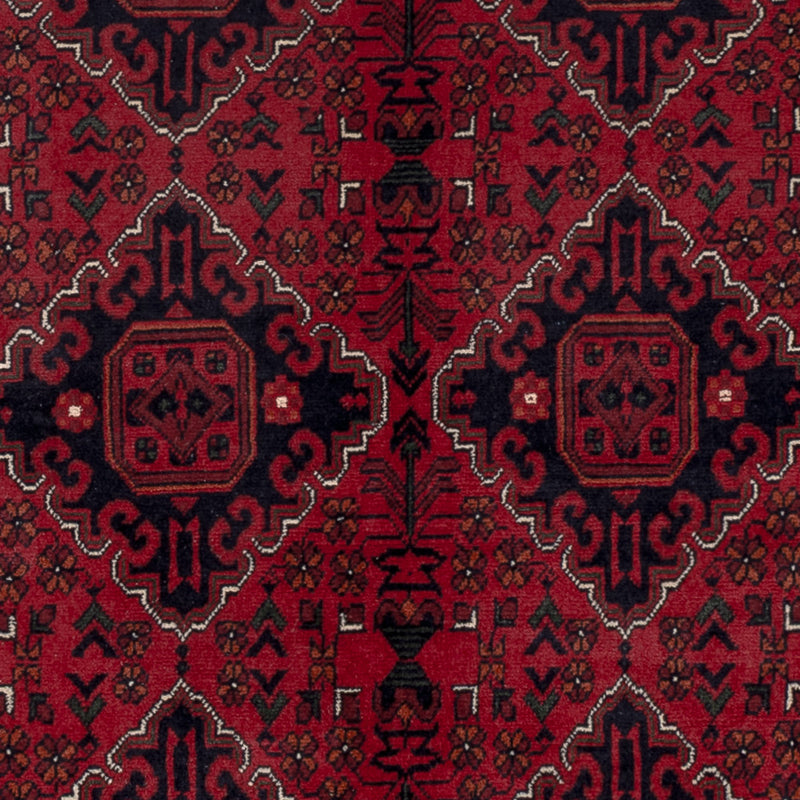 Afghaans tapijt - Kunduz - Koninklijke - 203 x 150 cm - rood