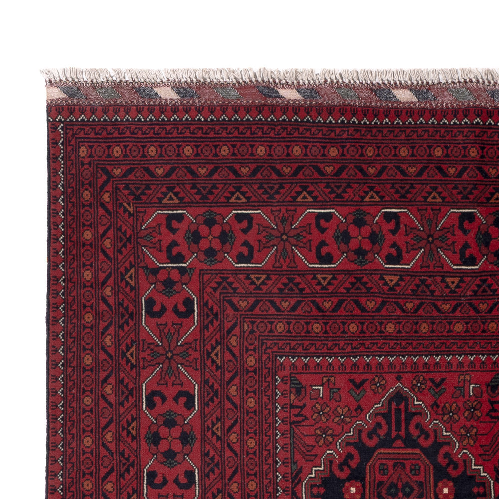 Afghaans tapijt - Kunduz - Koninklijke - 203 x 150 cm - rood