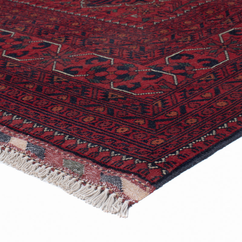 Afghaans tapijt - Kunduz - Koninklijke - 203 x 150 cm - rood