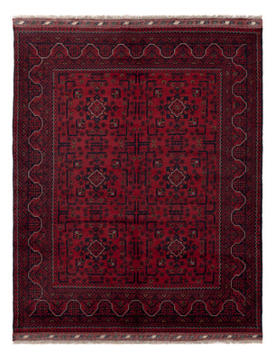 Afghaans tapijt - Kunduz - Koninklijke - 195 x 153 cm - rood