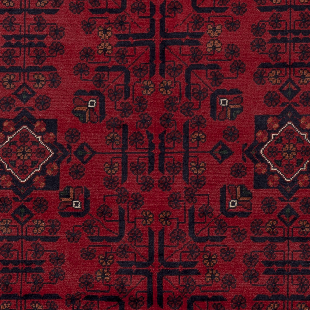 Afghaans tapijt - Kunduz - Koninklijke - 195 x 153 cm - rood