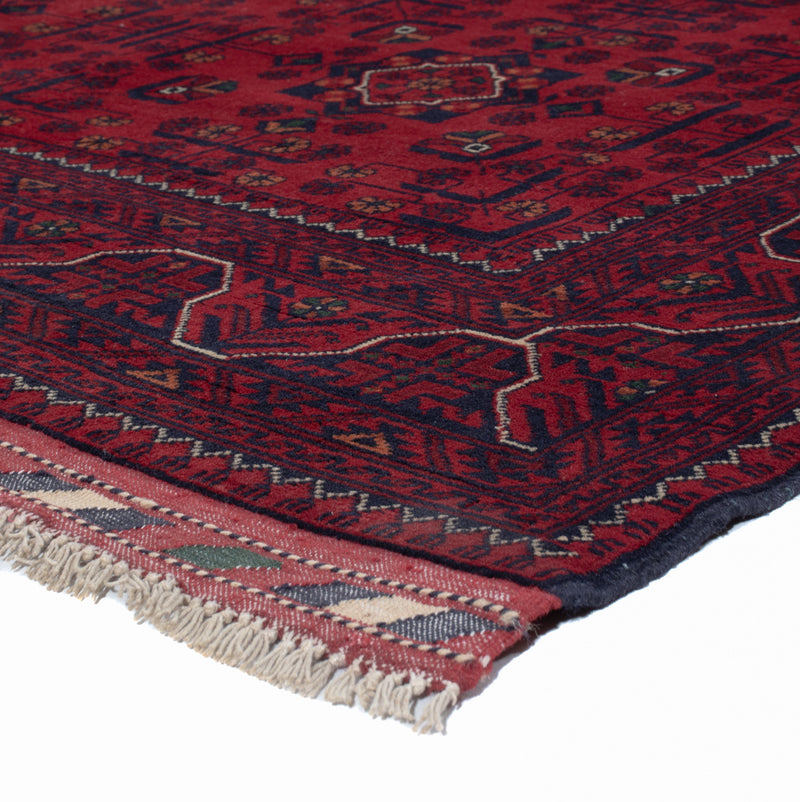 Afghaans tapijt - Kunduz - Koninklijke - 195 x 153 cm - rood