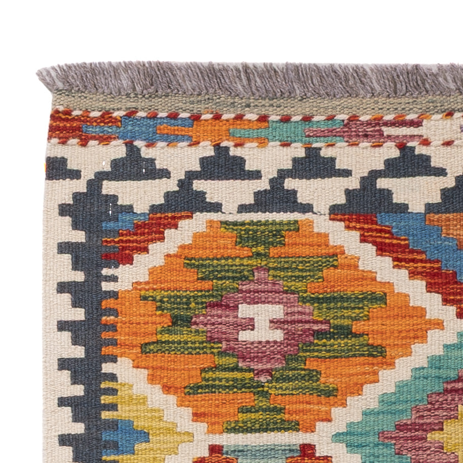 Kelim tapijt - Splash - 115 x 76 cm - veelkleurig