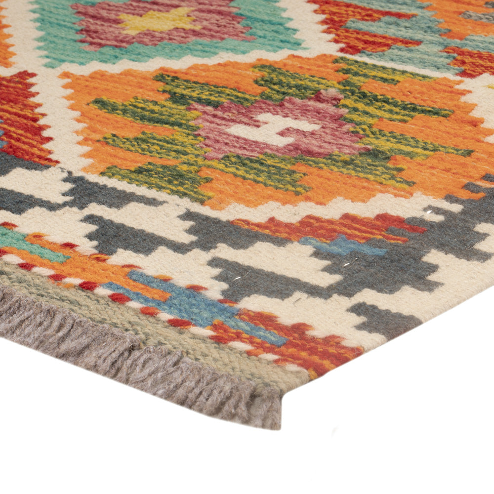 Kelim tapijt - Splash - 115 x 76 cm - veelkleurig