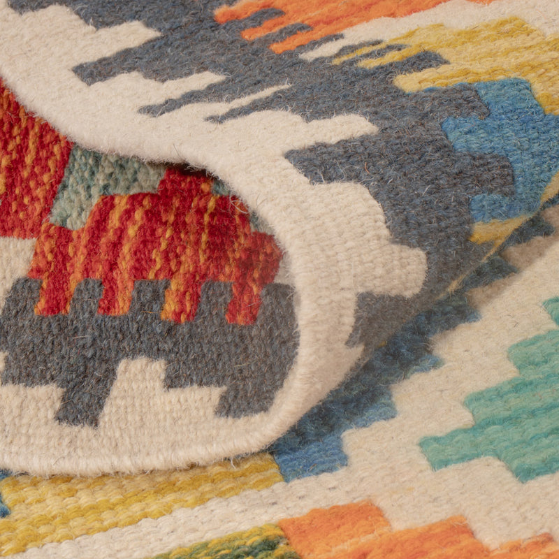 Kelim tapijt - Splash - 115 x 76 cm - veelkleurig