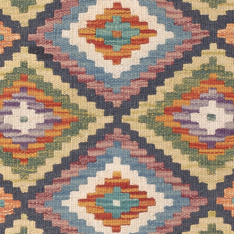 Kelim tapijt - Splash - 121 x 78 cm - veelkleurig