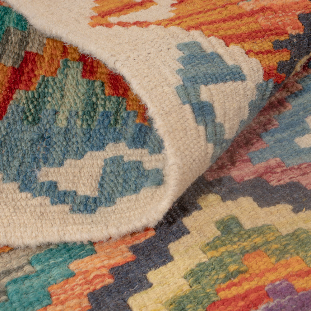 Kelim tapijt - Splash - 121 x 78 cm - veelkleurig