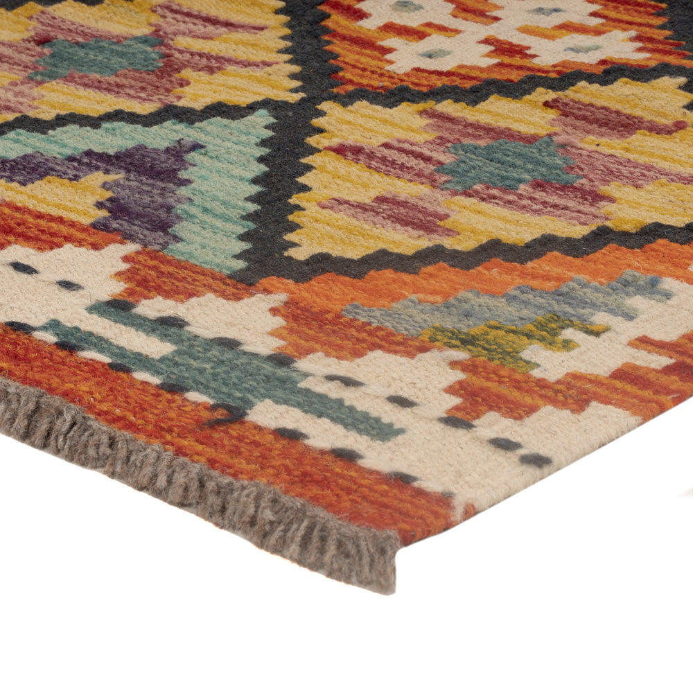 Kelim tapijt - Splash - 129 x 81 cm - veelkleurig