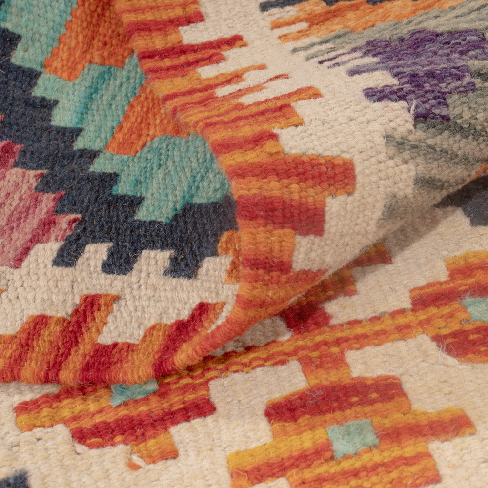 Kelim tapijt - Splash - 129 x 81 cm - veelkleurig