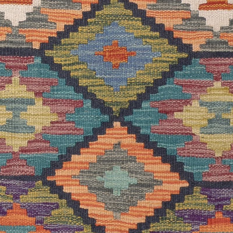 Kelim tapijt - Splash - 124 x 81 cm - veelkleurig