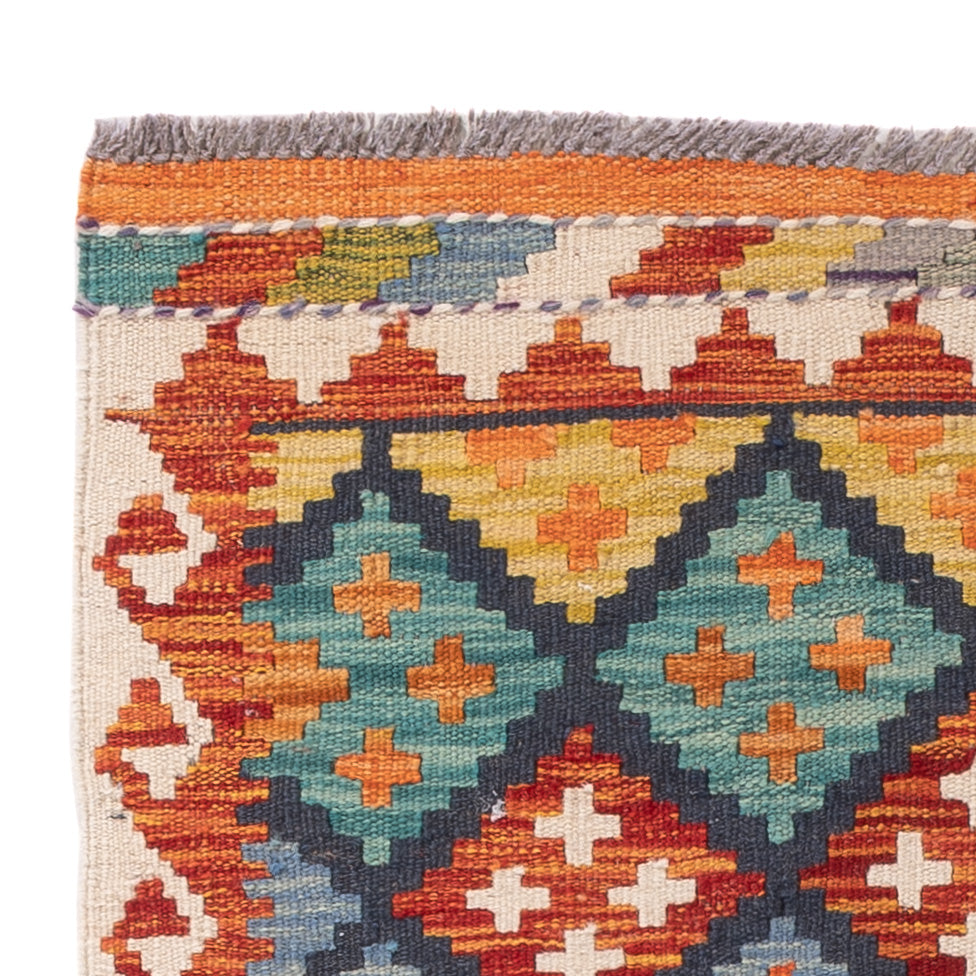 Kelim tapijt - Splash - 114 x 82 cm - veelkleurig