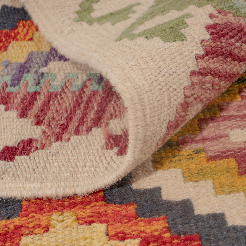Kelim tapijt - Splash - 118 x 83 cm - veelkleurig