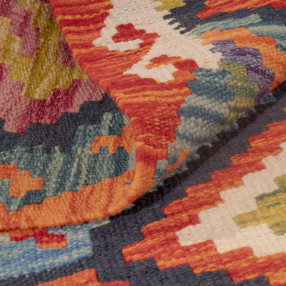 Kelim tapijt - Splash - 118 x 83 cm - veelkleurig