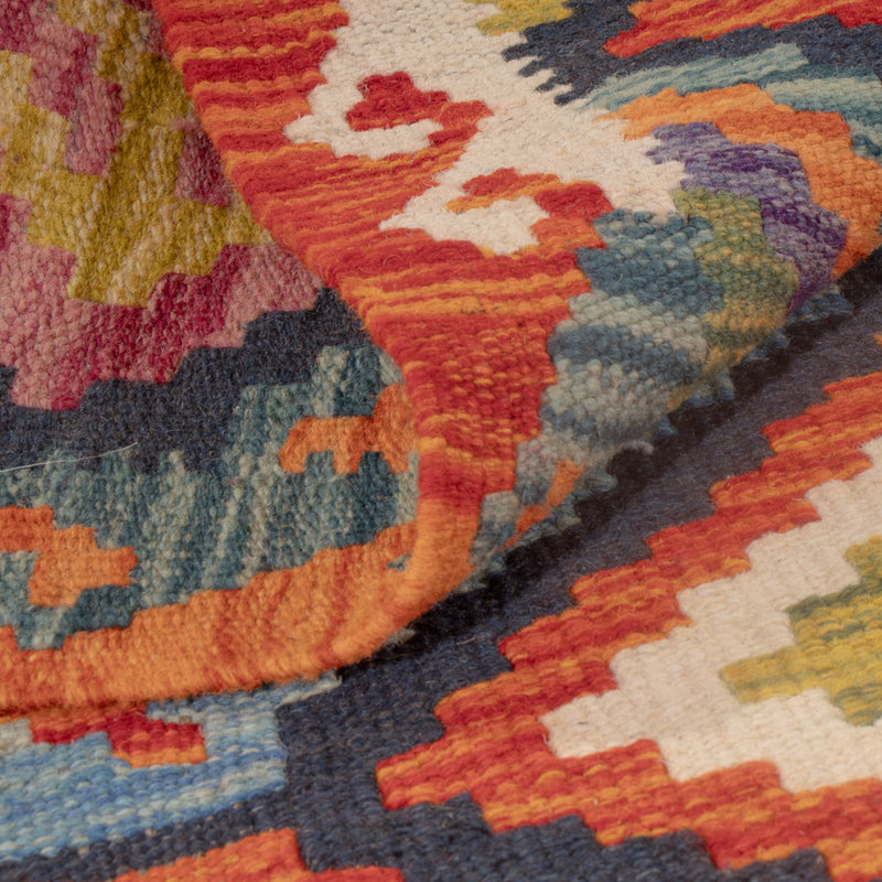 Kelim tapijt - Splash - 118 x 83 cm - veelkleurig