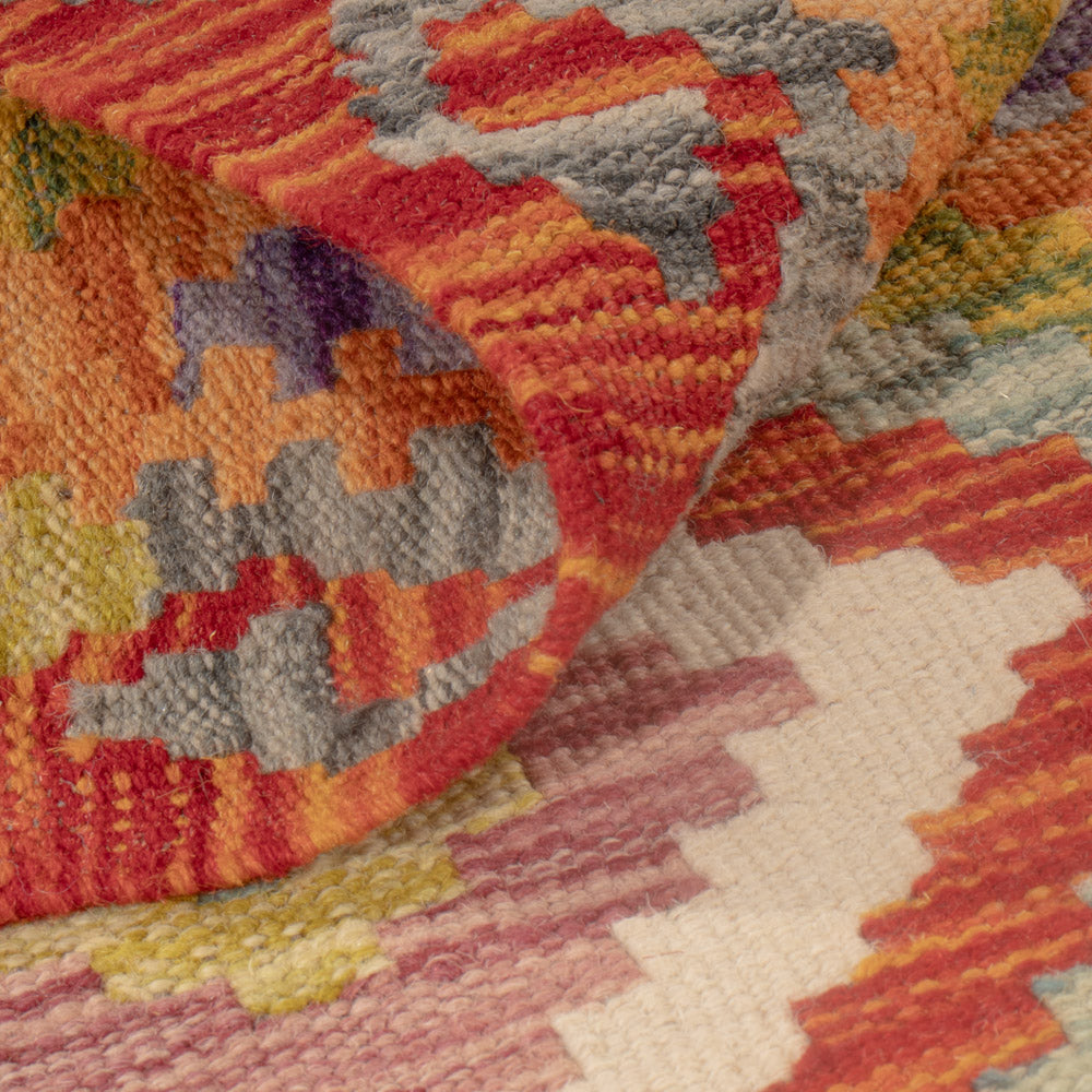 Kelim tapijt - Splash - 108 x 84 cm - veelkleurig