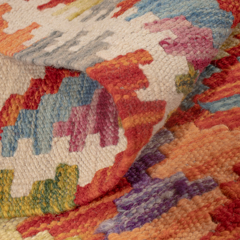 Kelim tapijt - Splash - 124 x 77 cm - veelkleurig