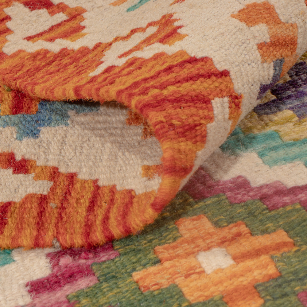 Kelim tapijt - Splash - 124 x 80 cm - veelkleurig