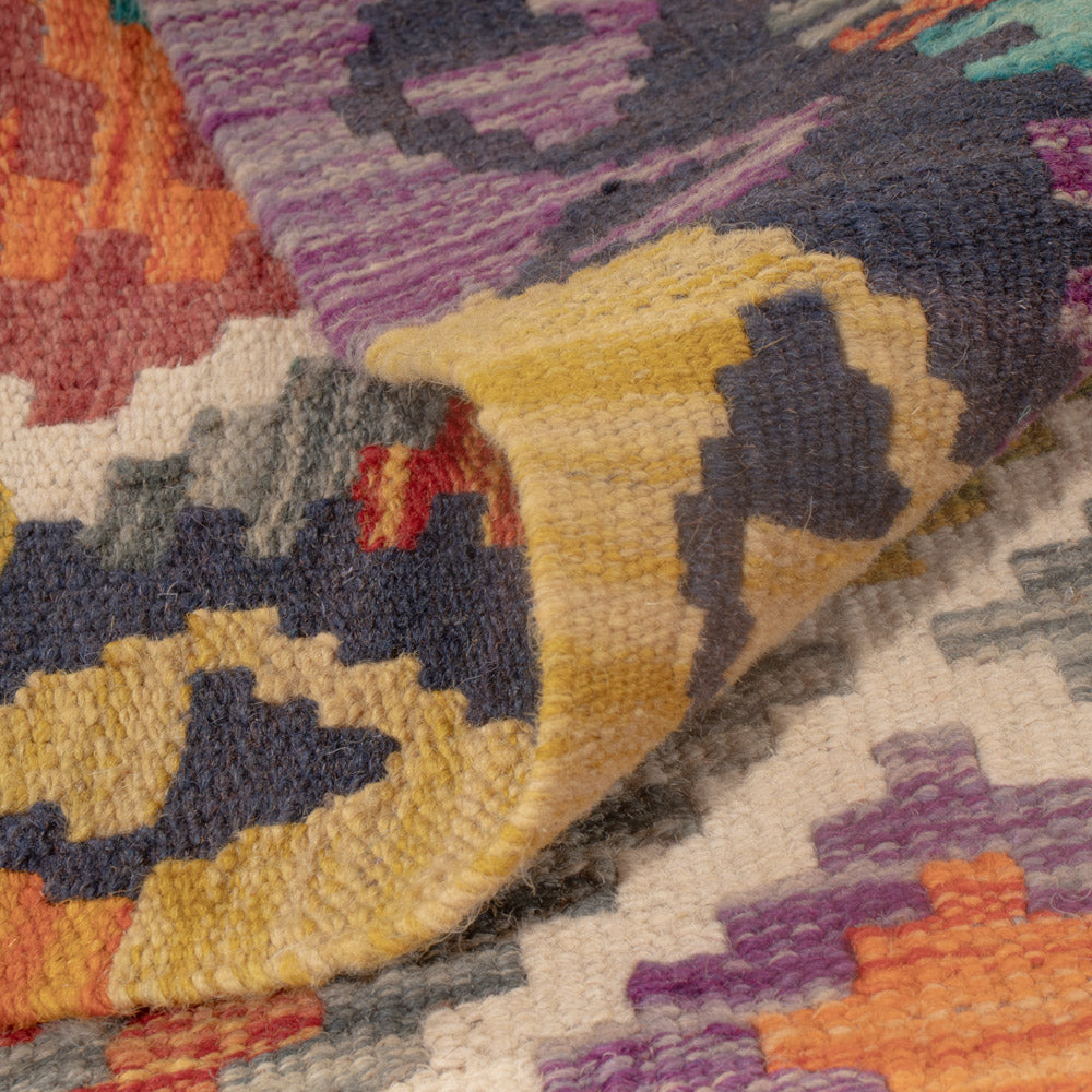 Kelim tapijt - Splash - 122 x 81 cm - veelkleurig