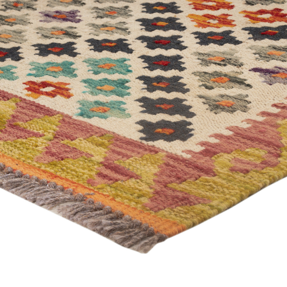 Kelim tapijt - Splash - 126 x 87 cm - veelkleurig