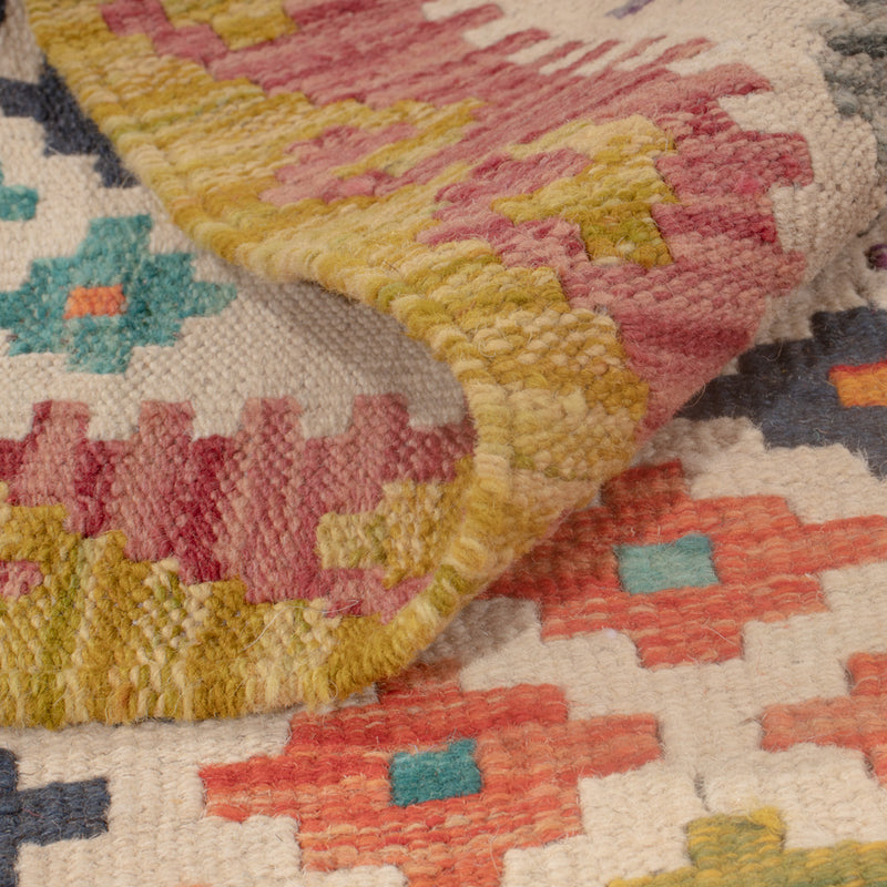 Kelim tapijt - Splash - 126 x 87 cm - veelkleurig