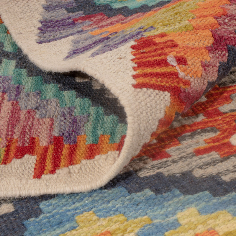 Kelim tapijt - Splash - 131 x 78 cm - veelkleurig