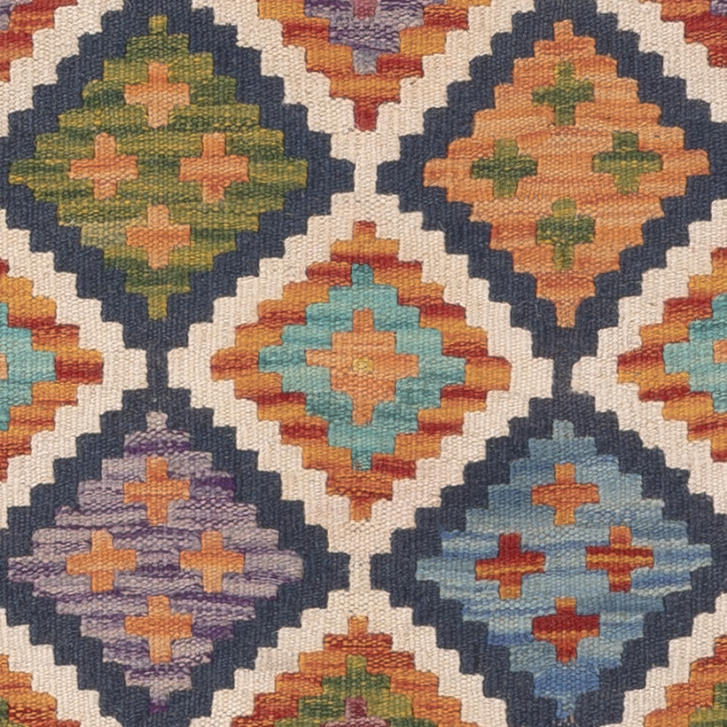 Kelim tapijt - Splash - 126 x 87 cm - veelkleurig