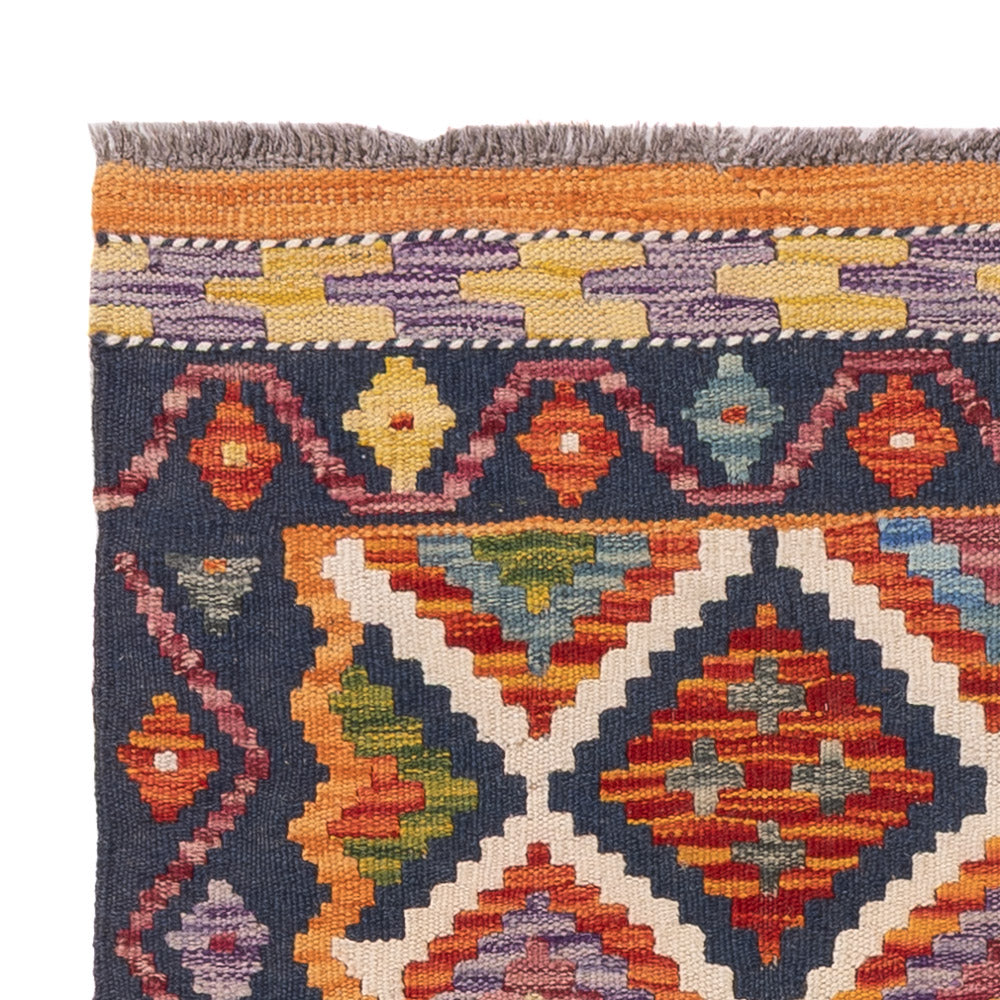 Kelim tapijt - Splash - 126 x 87 cm - veelkleurig