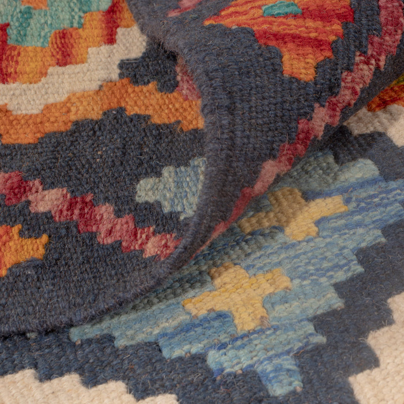 Kelim tapijt - Splash - 126 x 87 cm - veelkleurig