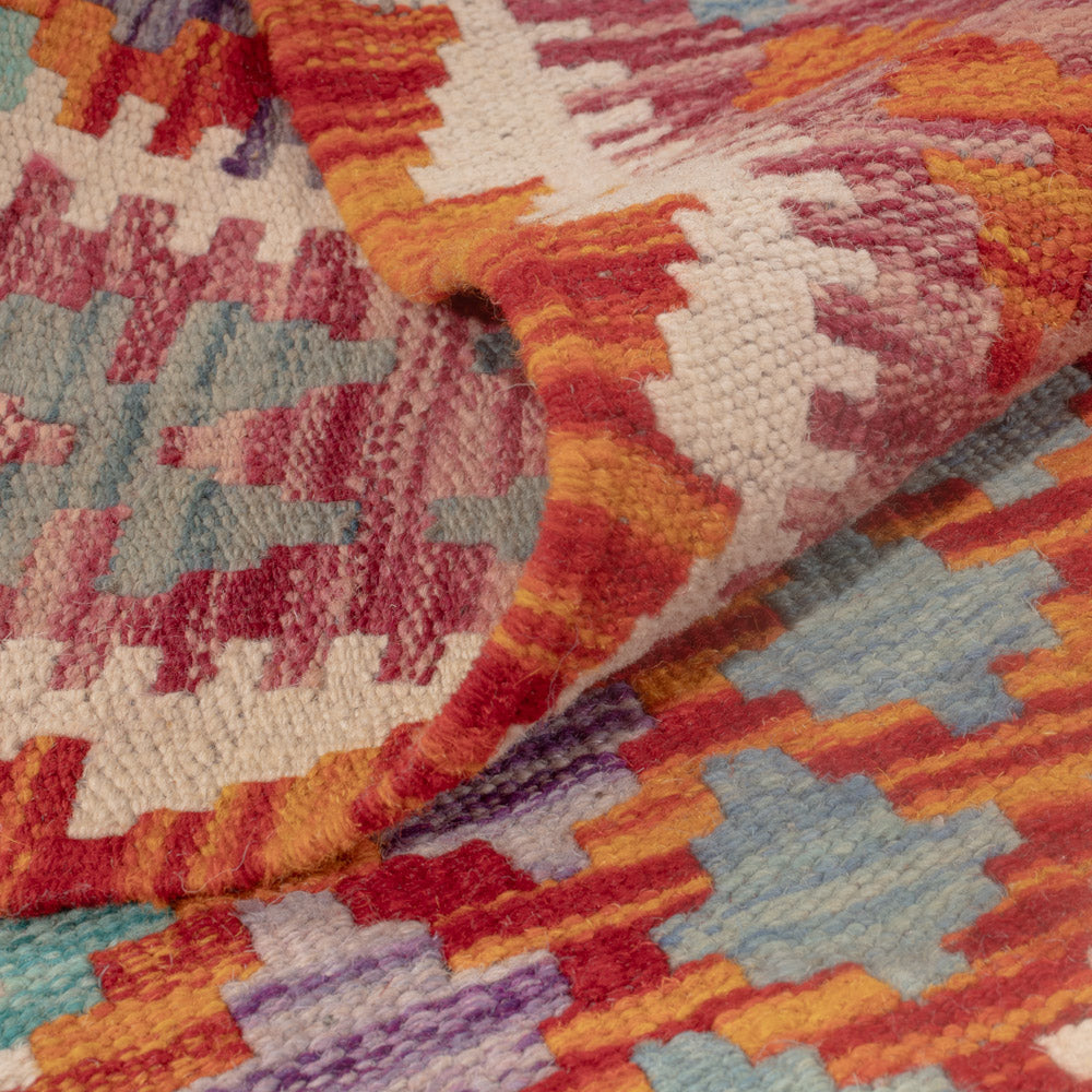 Kelim tapijt - Splash - 139 x 83 cm - veelkleurig