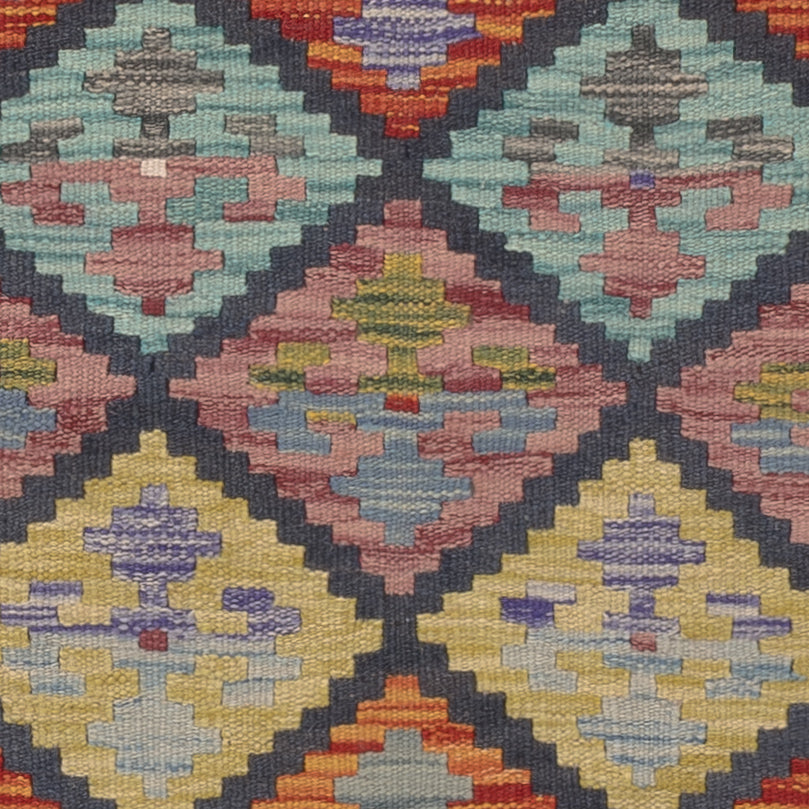 Kelim tapijt - Splash - 123 x 86 cm - veelkleurig