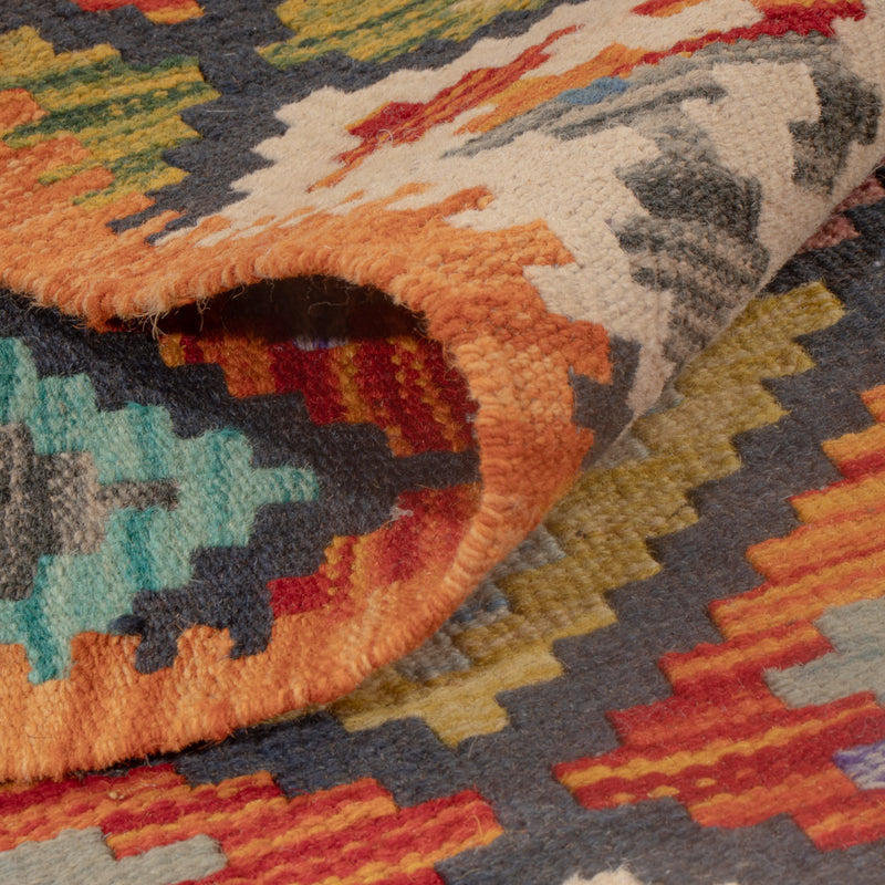 Kelim tapijt - Splash - 123 x 86 cm - veelkleurig