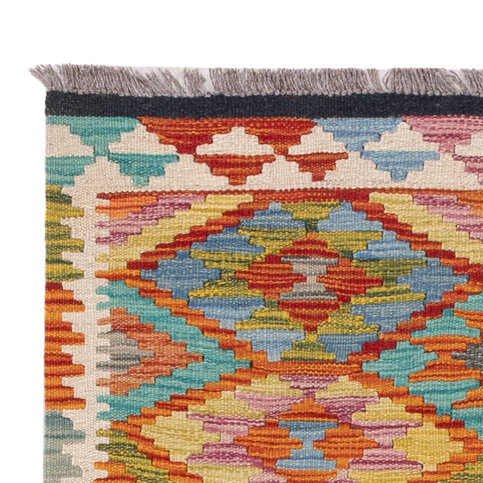 Kelim tapijt - Splash - 122 x 83 cm - veelkleurig