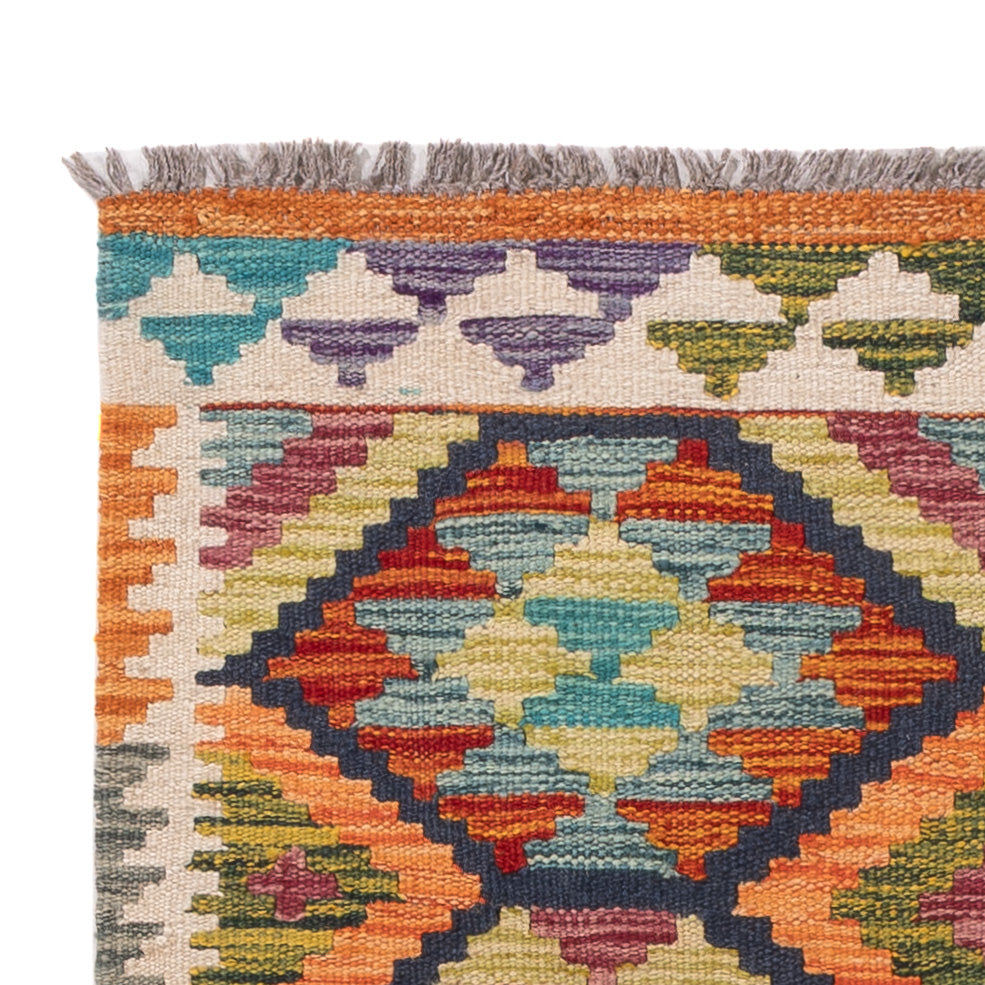 Kelim tapijt - Splash - 130 x 83 cm - veelkleurig