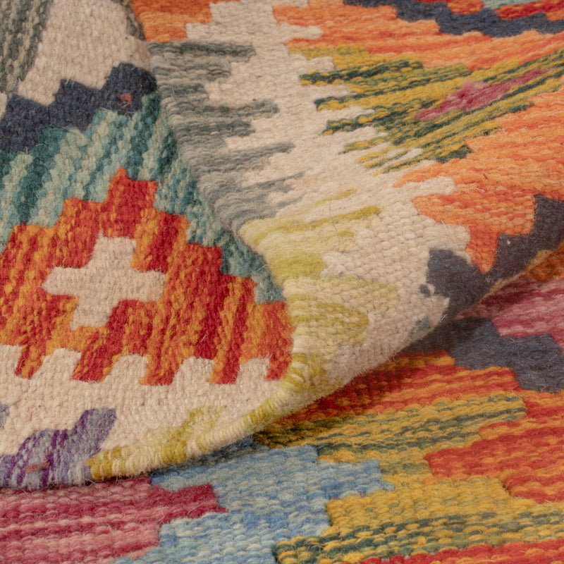 Kelim tapijt - Splash - 130 x 83 cm - veelkleurig