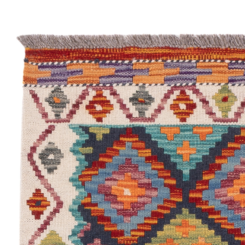 Kelim tapijt - Splash - 124 x 82 cm - veelkleurig