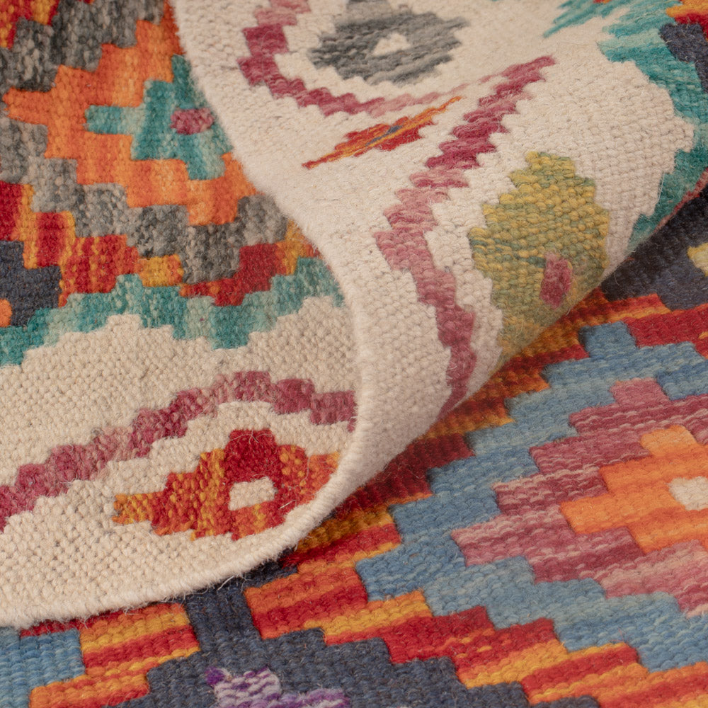 Kelim tapijt - Splash - 124 x 82 cm - veelkleurig