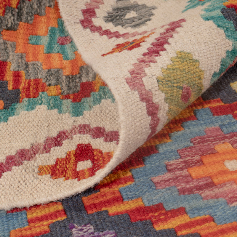 Kelim tapijt - Splash - 124 x 82 cm - veelkleurig
