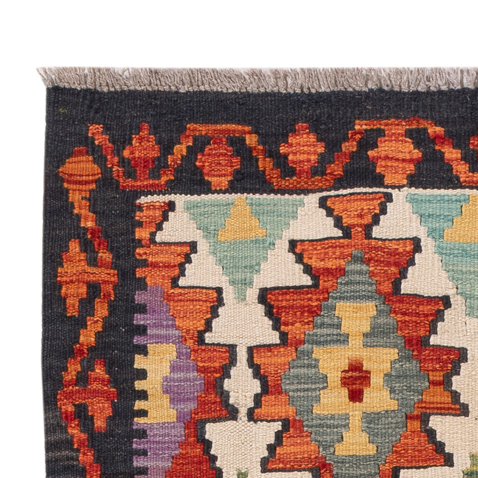 Kelim tapijt - Splash - 126 x 84 cm - veelkleurig