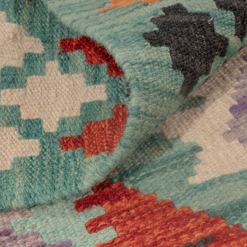 Kelim tapijt - Splash - 122 x 84 cm - veelkleurig