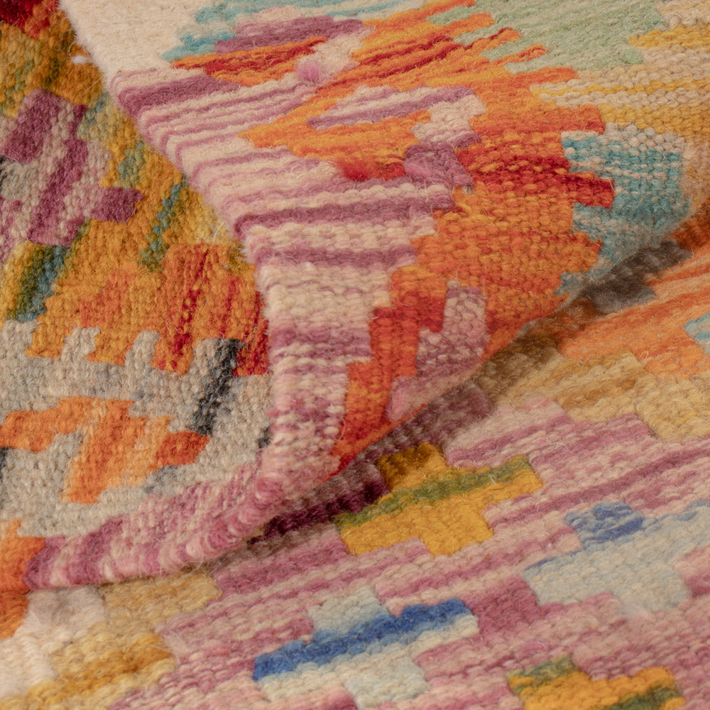 Kelim tapijt - Splash - 124 x 84 cm - veelkleurig