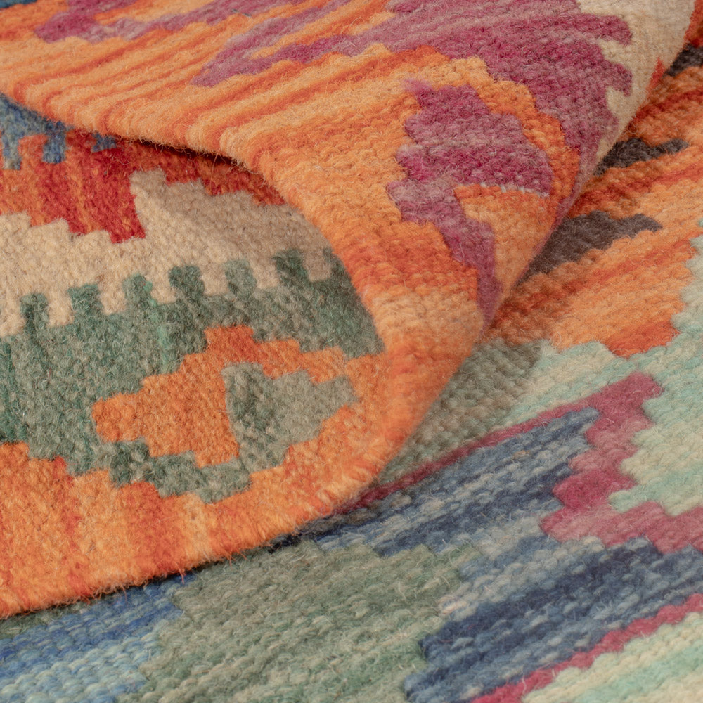 Kelim tapijt - Splash - 125 x 81 cm - veelkleurig