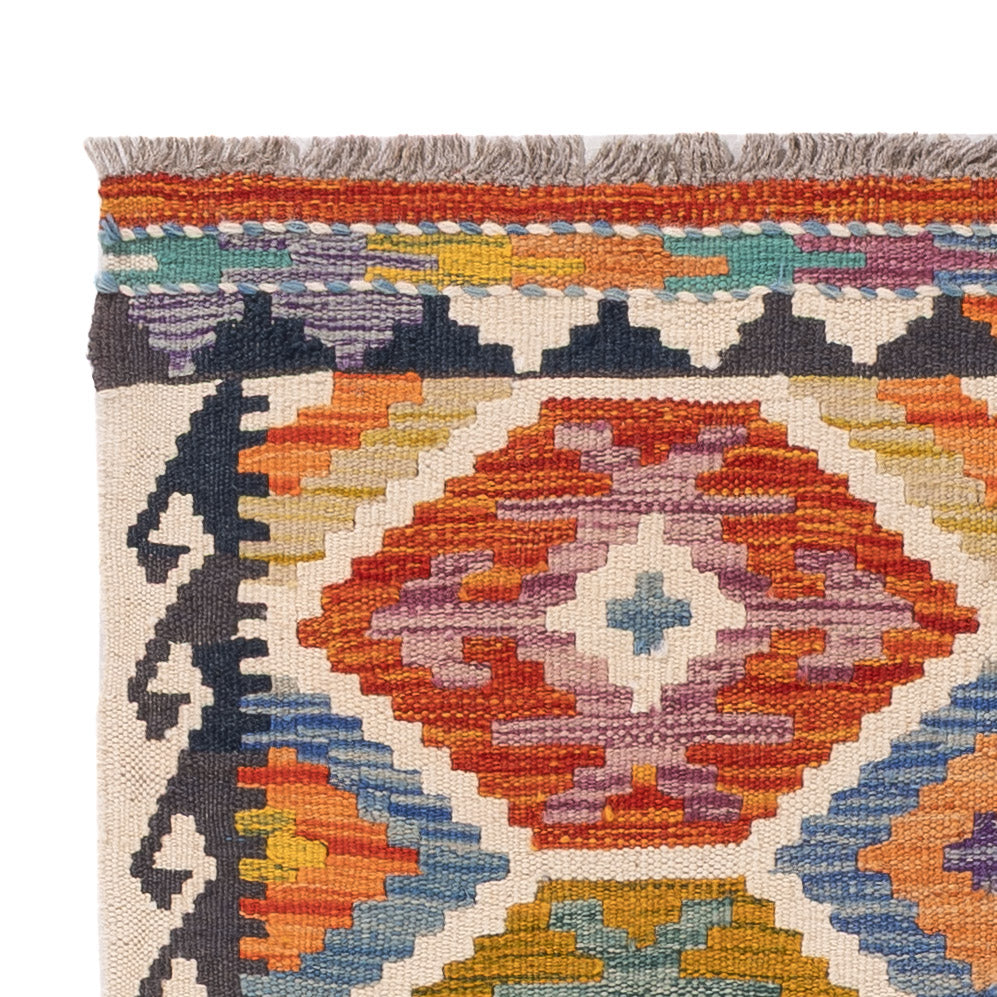 Kelim tapijt - Splash - 125 x 79 cm - veelkleurig