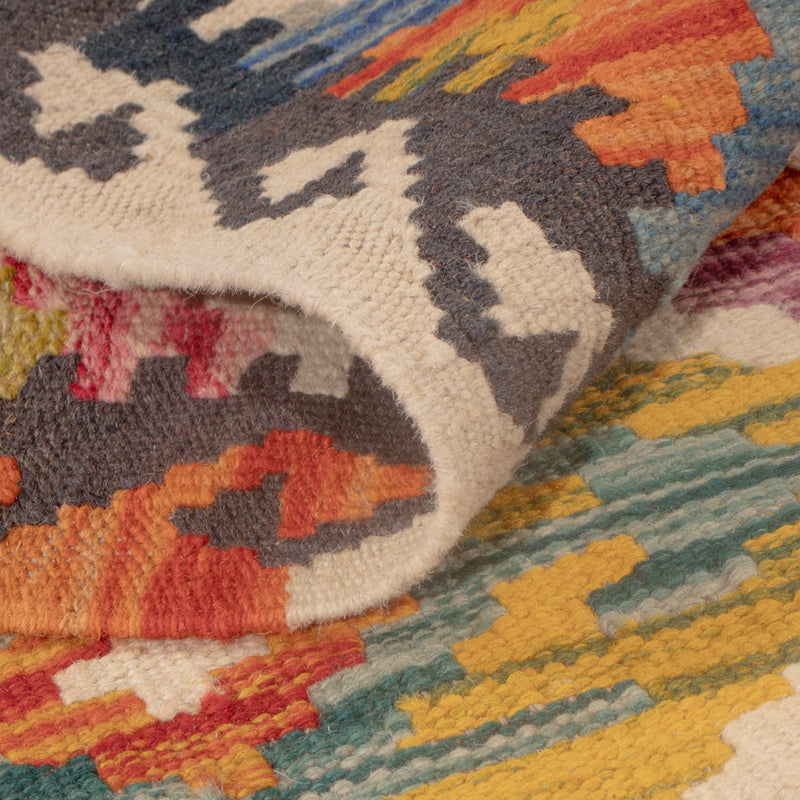 Kelim tapijt - Splash - 125 x 79 cm - veelkleurig