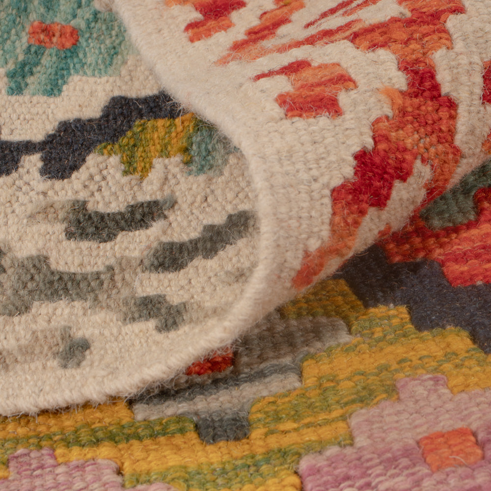 Kelim tapijt - Splash - 125 x 82 cm - veelkleurig