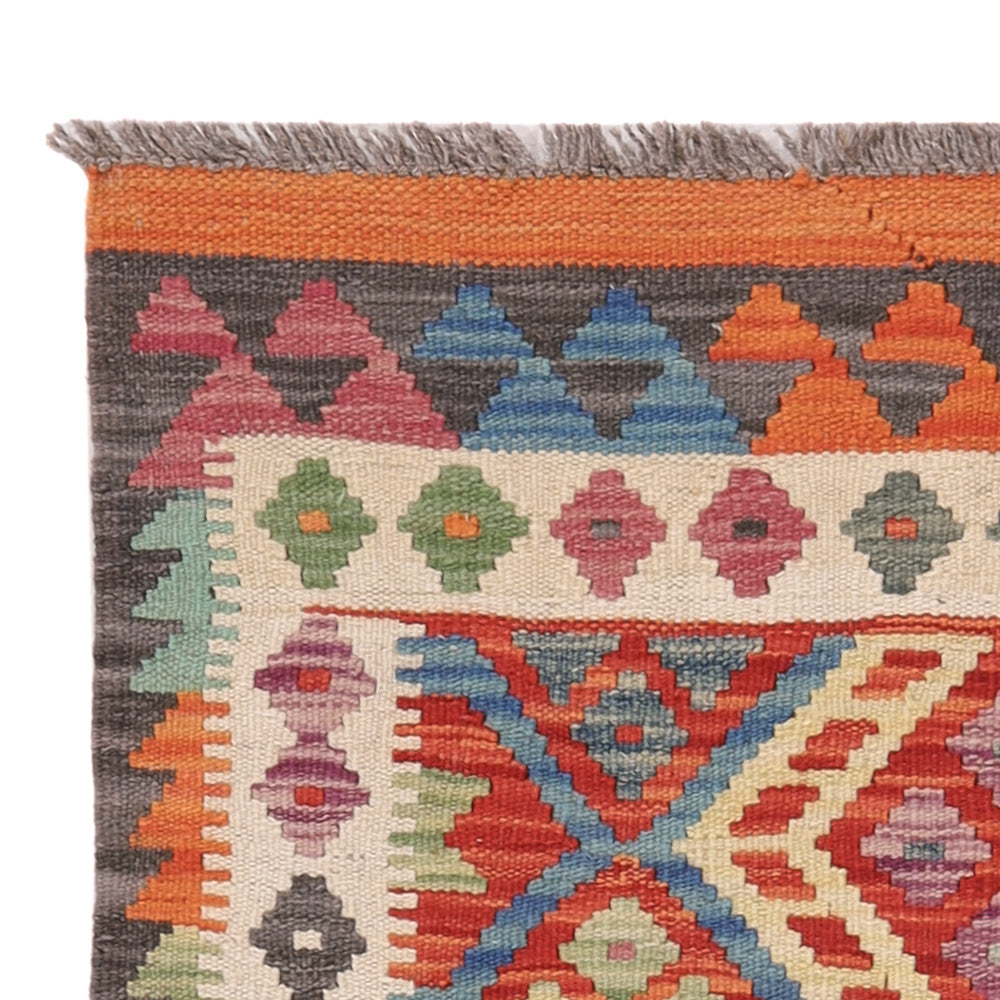 Kelim tapijt - Splash - 124 x 83 cm - veelkleurig